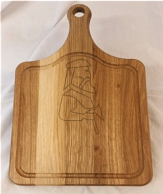 Skærebræt Egetræ håndtag